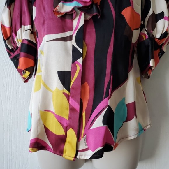 Bebe ruffled button down top - Picture 4 of 7